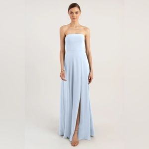 Jenny Yoo bridesmaids dress size 8. Essie style. Whisper blue color.